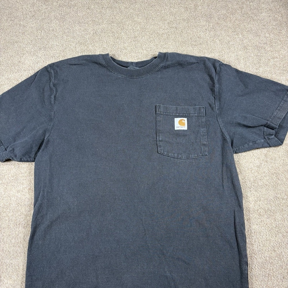Carhartt Pocket T Shirt Mens S Small Black Original Fit Workwear Logo